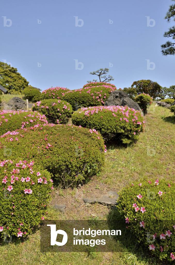 Hama Rikyu Onshi Teien (palace garden isolated from the beach - imperial gift) - Tokyo (Japan) - Edo period (17th century) and Meiji era - pond garden - built by Tokugawa shoguns - Hama Rikyu Onshi Teien (Hamarikyu gardens) - Tokyo (Japan) - Edo period (17th century) and Meiji period - pond garden built by Tokugawa shoguns