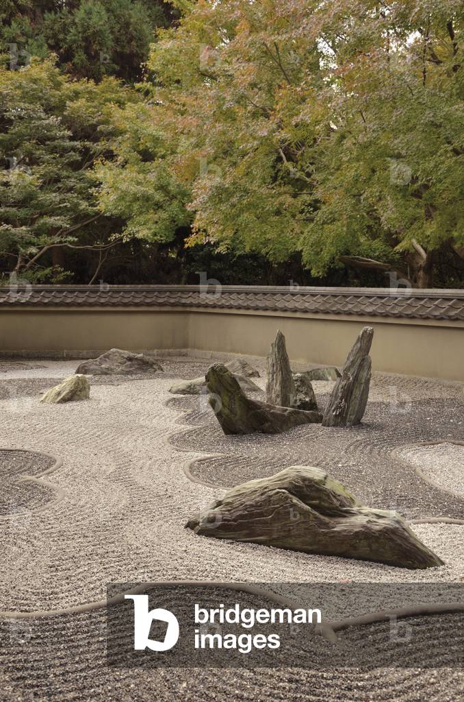 Ryogin-an (sub-temple of Tofuku-ji) - Kyoto (Japan) - Muromachi period - Buddhist temple - karesansui (dry landscape garden) designed by Shigemori Mirei in 1964 - Ryogin-an (sub-temple of Tofuku-ji) - Kyoto (Japan) - Muromachi period - Buddhist temple - karesansui (dry landscape garden) design) design) Shigemori Mirei in 1964