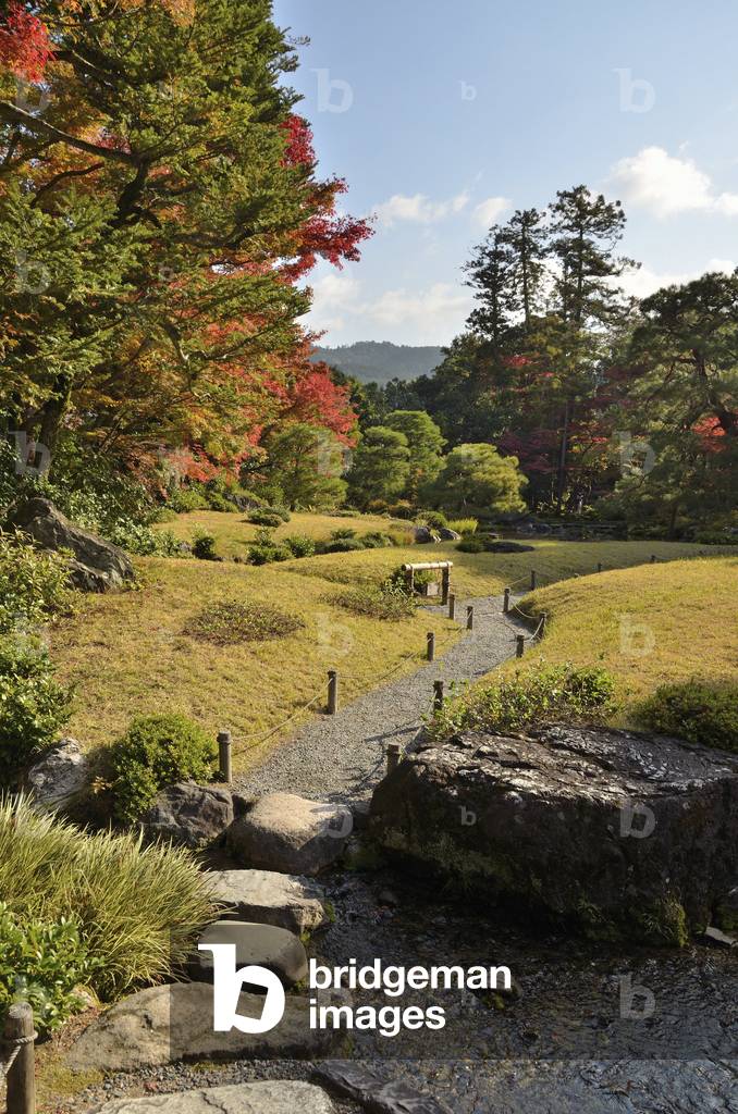 Murin-an - Kyoto (Japan) - Meiji period - garden promenade with river - designed by Ogawa Jihei - Murin-an - Kyoto (Japan) - Meiji period - stroll garden with river - designed by Ogawa Jihei