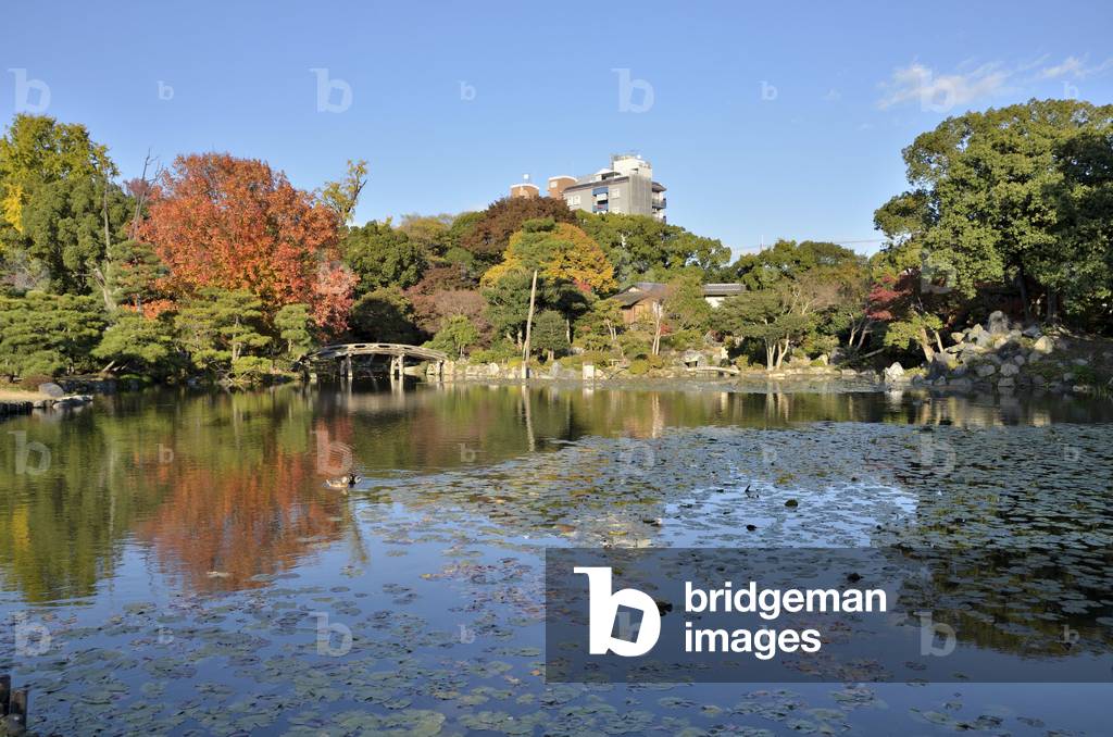Shosei-en ou Kikokutei - Higashi Hongan-ji - Kyoto (Japan) - Edo period - Buddhist temple - garden promenade with pond designed by Ishikawa Jozan - Shosei-en or Kikokutei - Higashi Hongan-ji - Kyoto (Japan) - Edo period - Buddhist temple - stroll garden with pond designed by Ishikawa Jozan Jozan