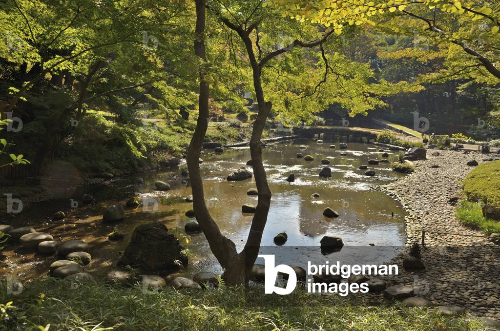 Koishikawa korakuen (Garden of Ulterieure Koishikawa) - Tokyo (Japan) - Edo period - garden promenade with pond - built in 1629 by Yorifusa Mito - Koishikawa korakuen (enjoying afterwards garden of Koishikawa) - Tokyo (Japan) - walk garden with pond - built in 1629 by Yorifusa Mito