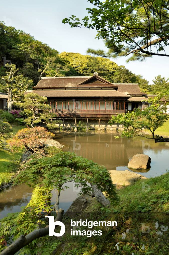 Sankei-en - Yokohama (Japan) - ere Meiji - garden promenade with pond created by Tomitaro Hara in 1906 - Sankei-en - Yokohama (Japan) - Meiji period - walk garden with pond designed by Tomitaro Hara in 1906