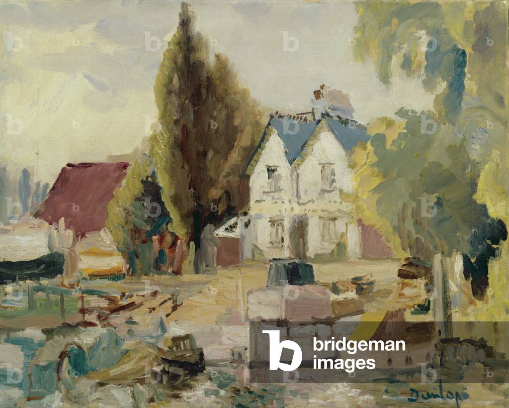 Thames at Weybridge (oil on canvas)