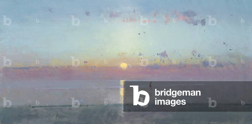 October Dawn, Camber (Öl auf Karton)