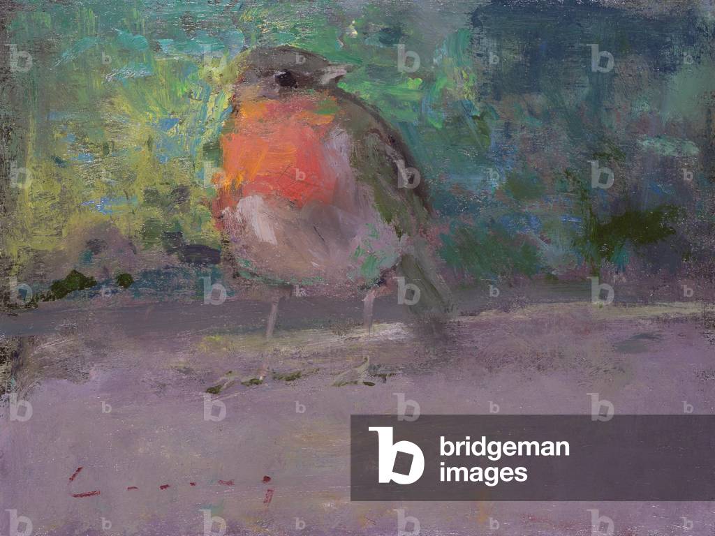 Image of Painting depicting Red Robin (oil on board), 20th century by Fred Cuming