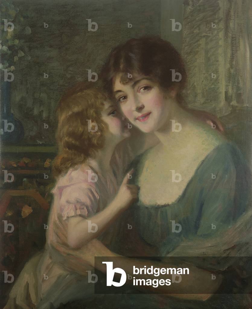 Der Flüstern, oder Geheimnisse (Öl auf Leinwand)