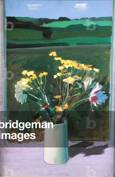 Wild Flowers in White Jug (oil on board)