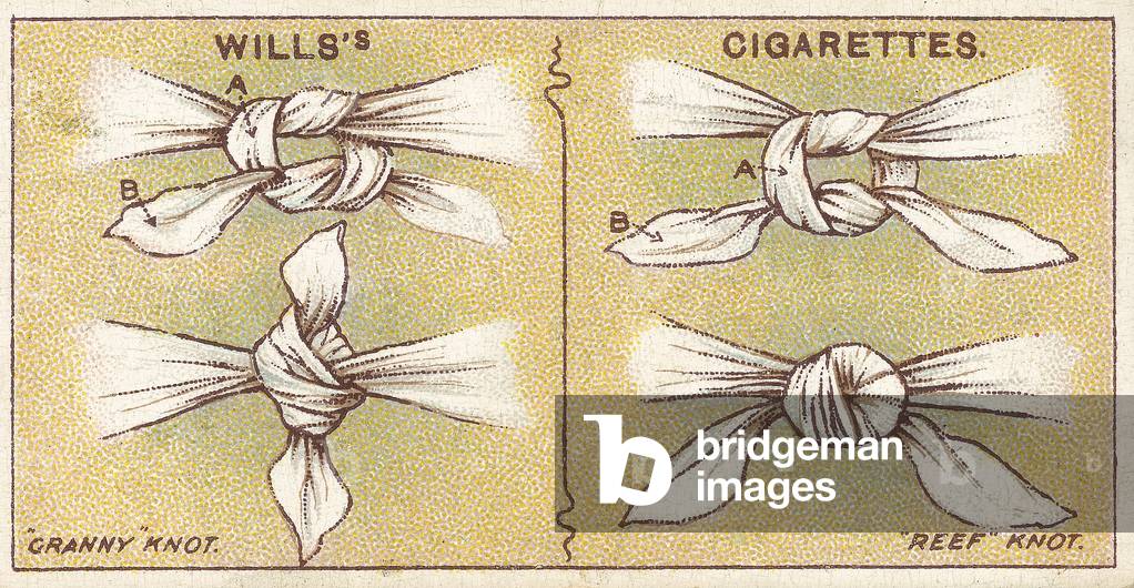 Knots, no.6 from the 'First Aid' series of 'Wills's Cigarettes' cards, 1913 (colour litho)