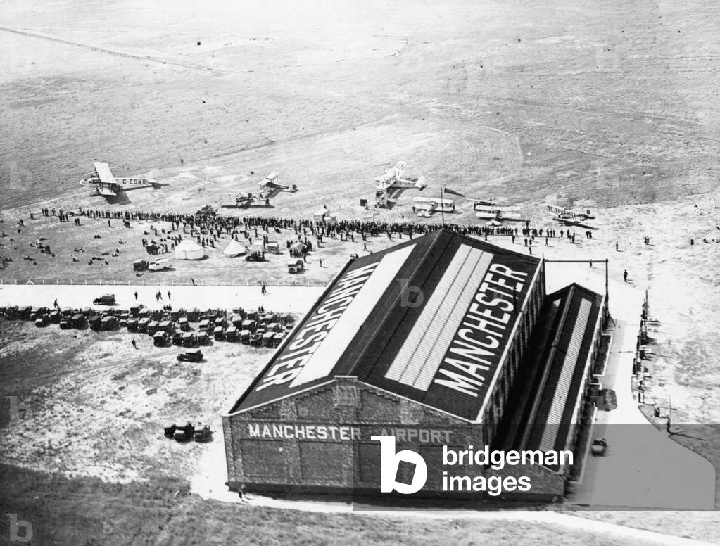 Manchester Airport, Barton: National Aviation Day, 10th June 1932 (b/w photo)
