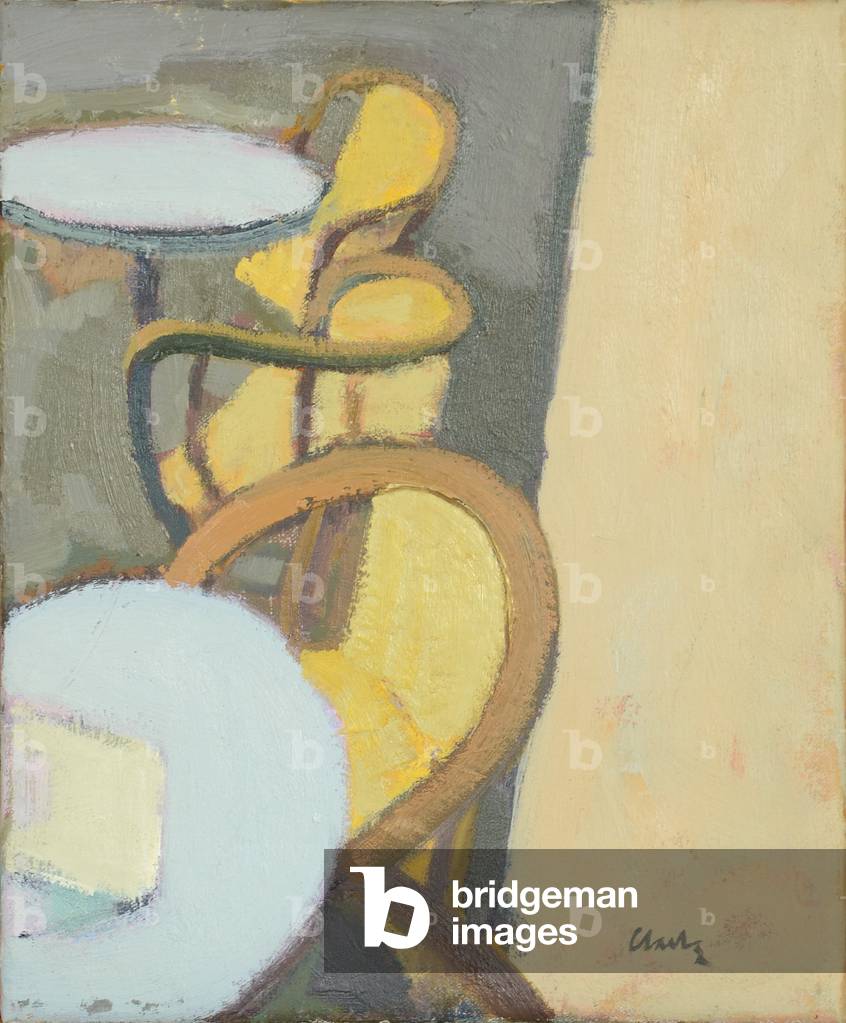 Café Table Top, 2017 (oil on linen)