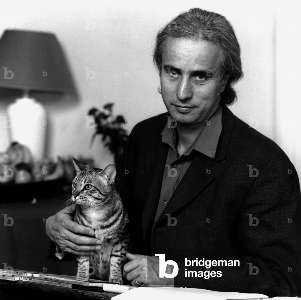 Christian Spitz and his cat