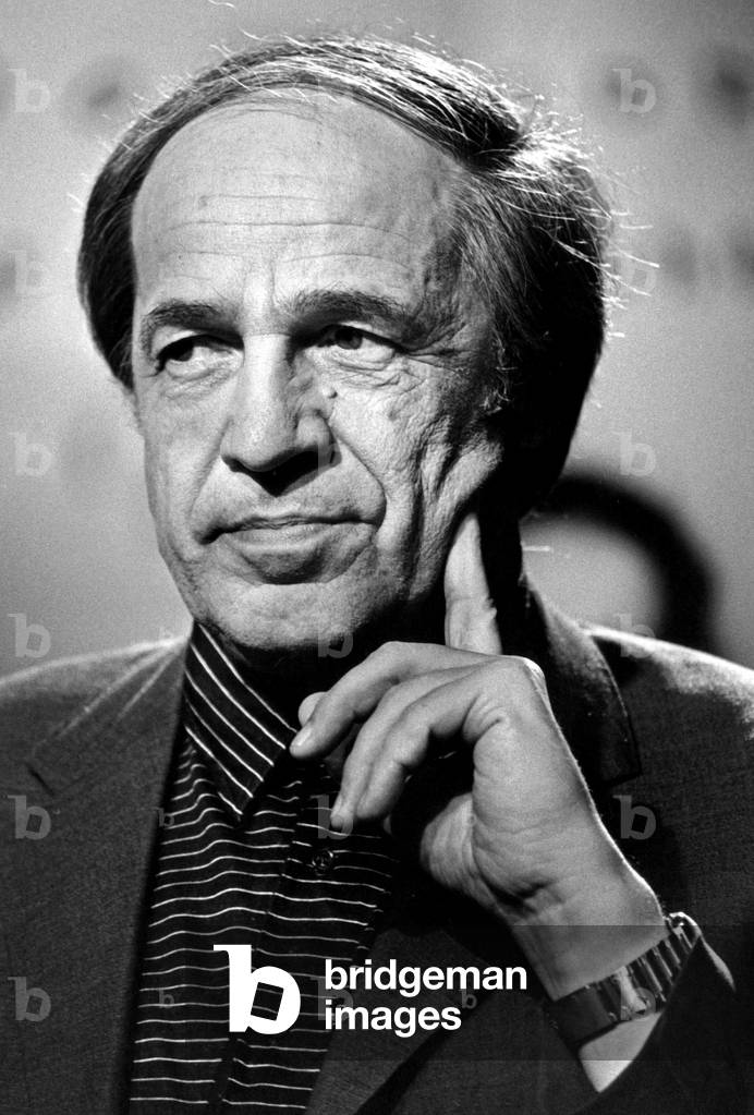 Pierre Boulez, 1981 (b/w photo)