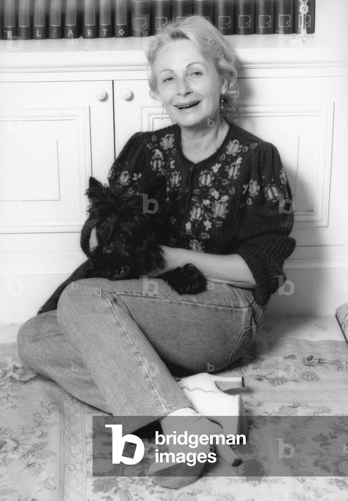 Viviane villamont 1995 and her dog laugh