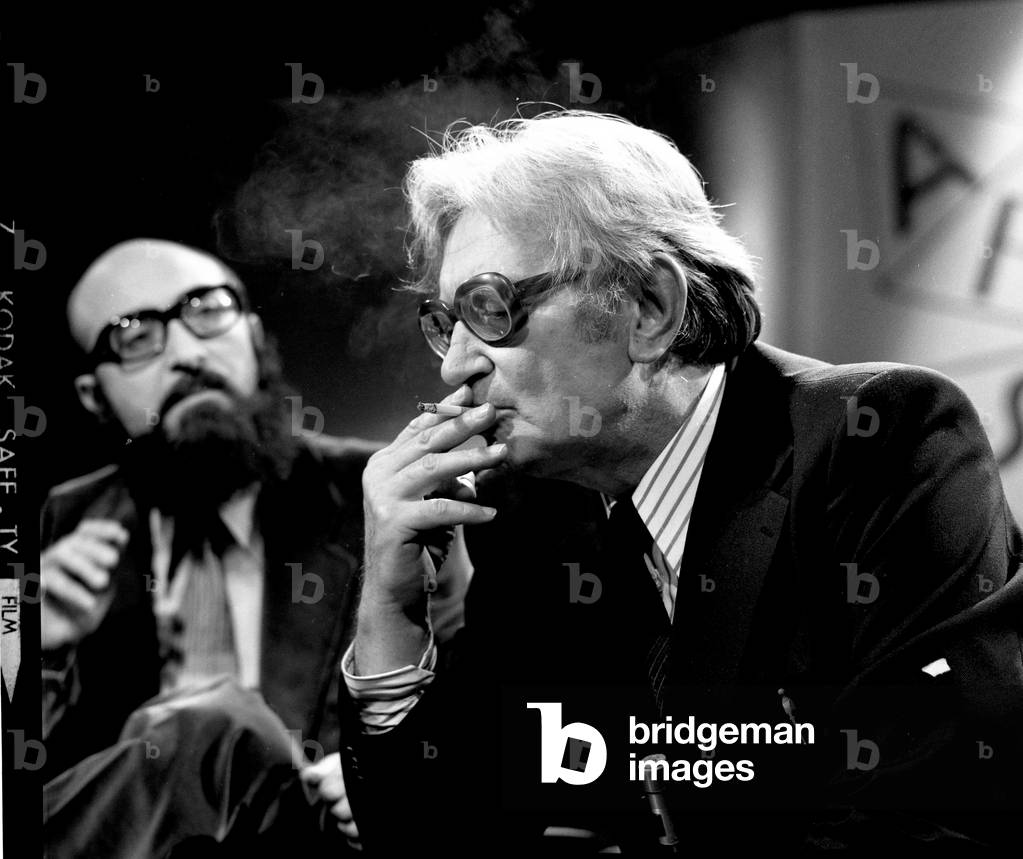 Maurice Clavel on the show Apostrophes (b/w photo)