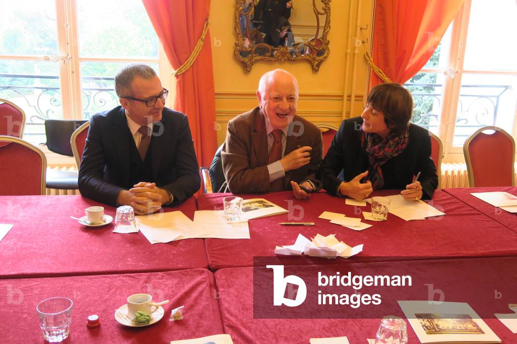 Pierre Berge josyane Savigneau and Charles Dantzig