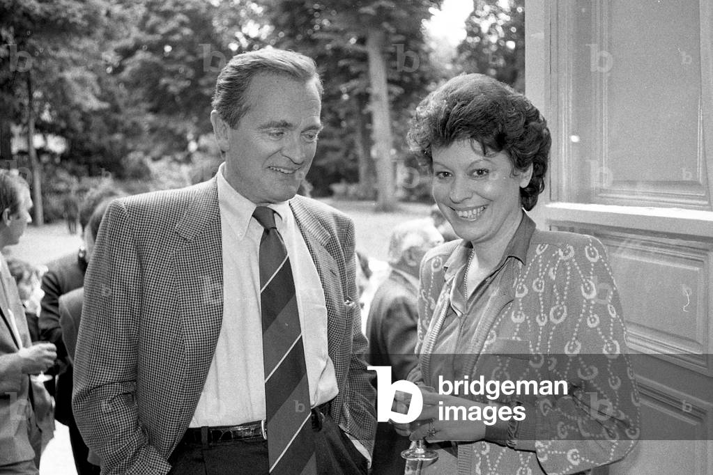 Philippe Labro and Françoise Chandernagor, 1991 (b/w photo)