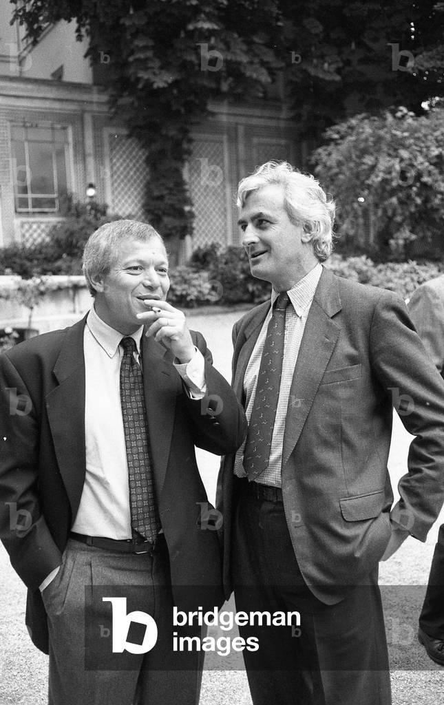 Denis Tillinac and Richard Ducousset, 1991 (b/w photo)