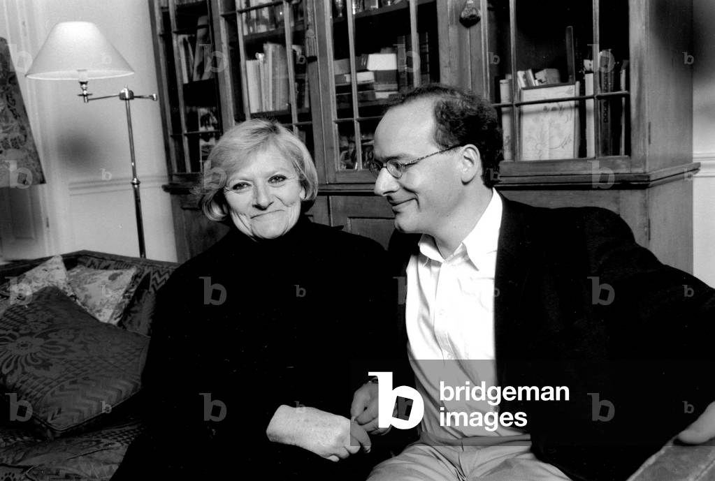 Marie-Christine Perreau Saussine and Emile (b/w photo)