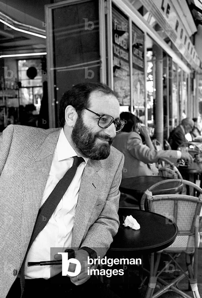 Umberto Eco, Italian writer, c. 1990 in Paris (photo)