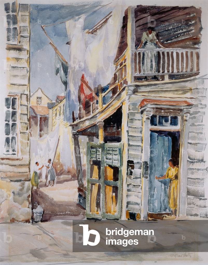 Hanging Clothes, Charleston, c.1925 (w/c & graphite on paper)