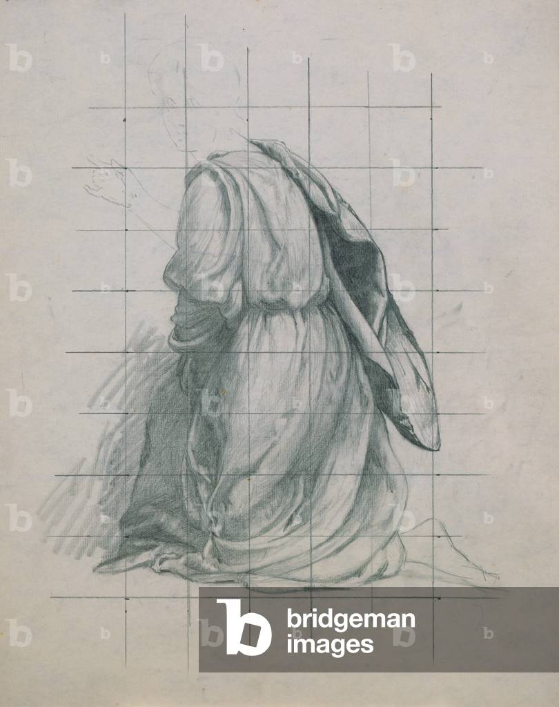 St. Cecilia-Drapery Study, 1902-1906 (graphite on paper)