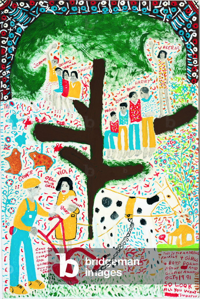 This is the Andrews Family (Andrews Family Tree), 1991 (oil on canvas)