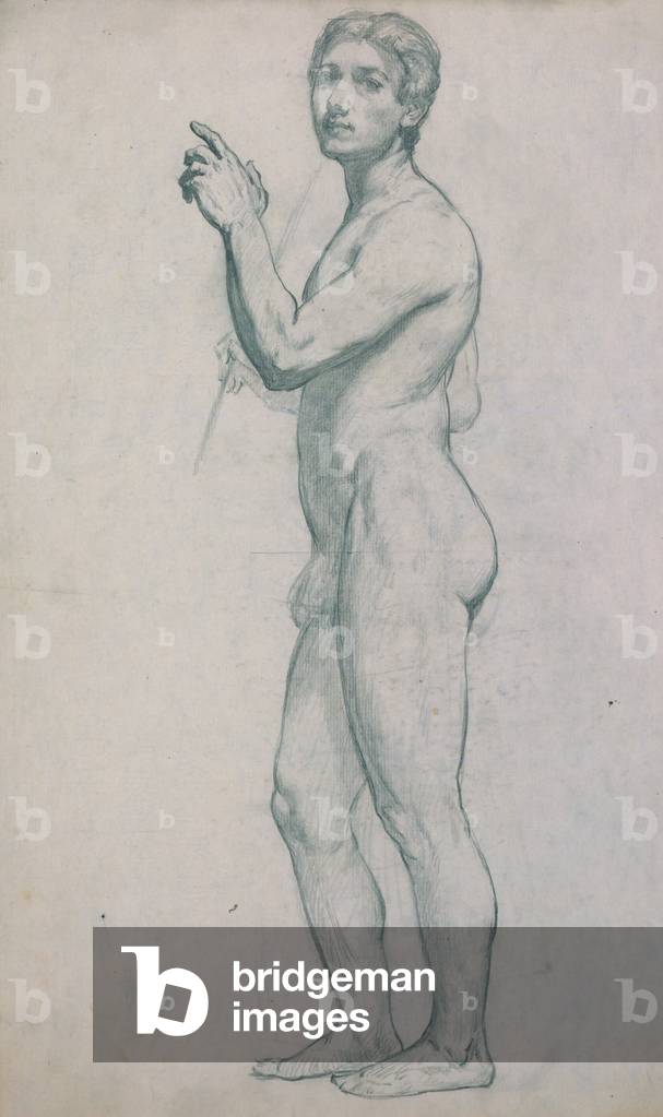 St. George-Nude Study, 1902-1906 (graphite on paper)