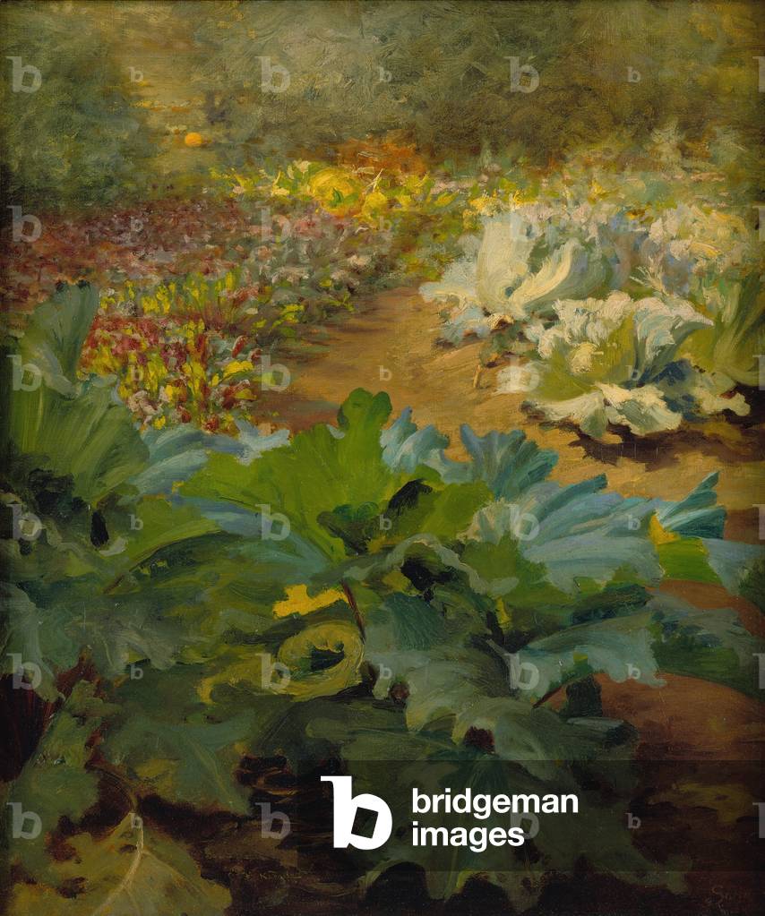 The Garden Path (oil on canvas)