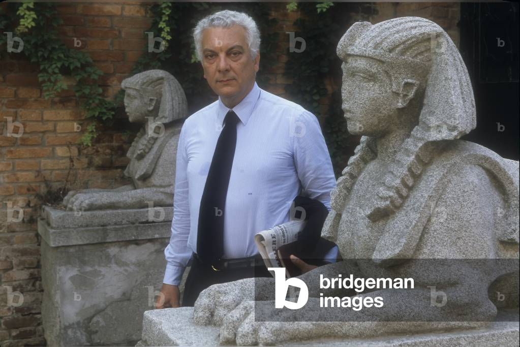 Venice Lido, 1999. Venice Biennale President Paolo Baratta (photo)