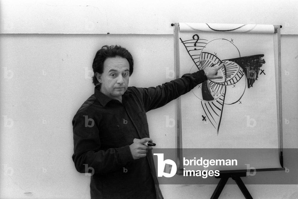 Portrait of mathematician Pierre Soury in 1980.