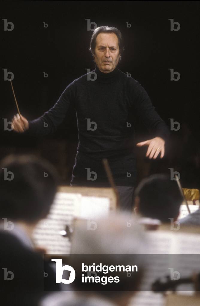 Conductor CARLO MARIA GIULINI, Rome 1989/CARLO MARIA GIULINI, orchestra direttore, Roma 1989