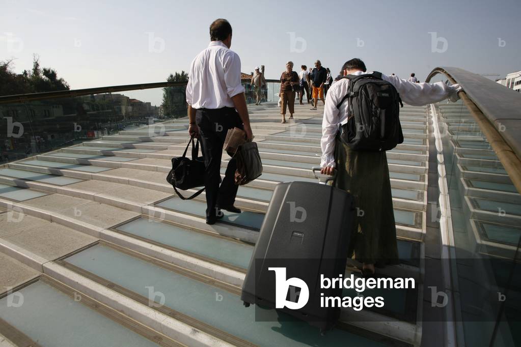 Venice, Ponte della Costituzione (Constitution Bridge) designed by Spanish architect Santiago Calatrava