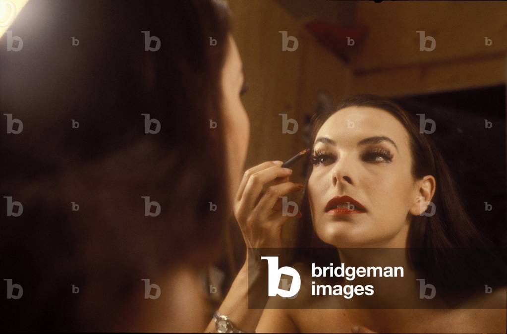 Portrait of the French actress Carole Bouquet around 1987