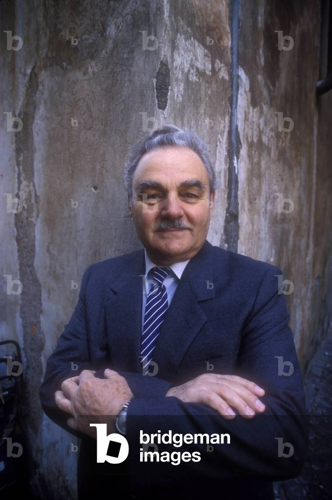 Portrait of writer Vladimir Karpov, veteran of the Second War in the Russian Army, 1990