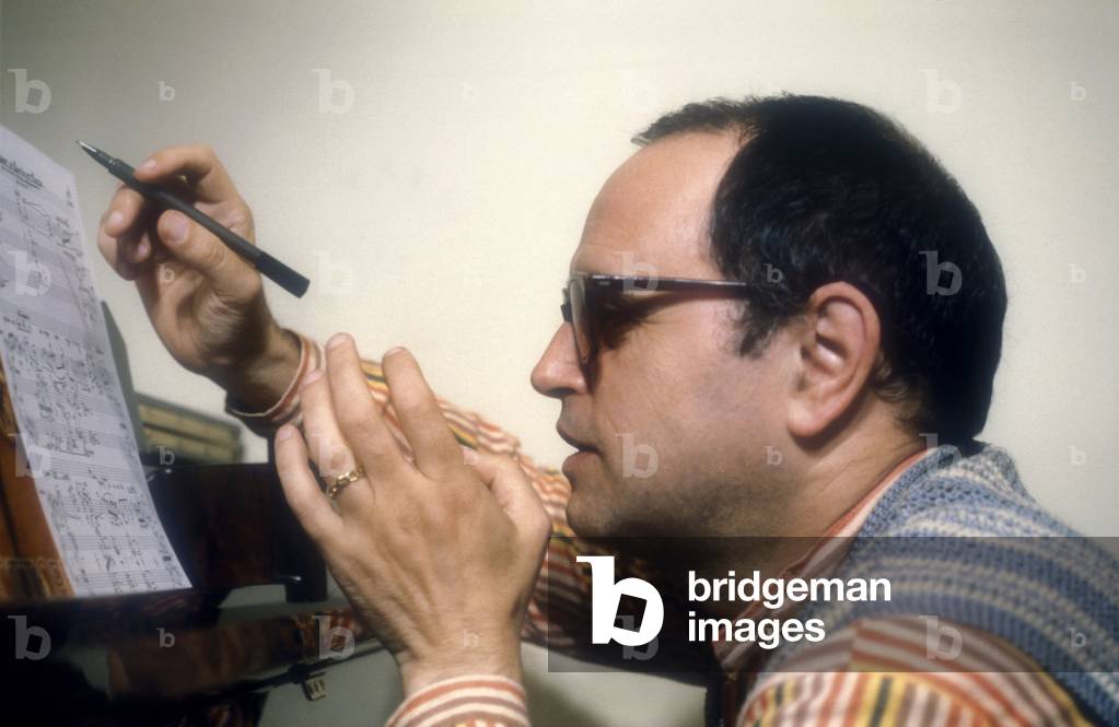 Portrait of the Italian composer Sylvano Bussotti, circa 1980