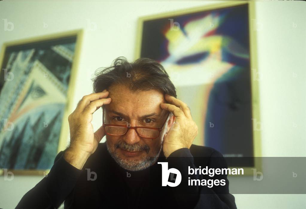 Venice Lido, Palazzo del Cinema, 1997. Director of Venice Film Festival Felice Laudadio (photo)