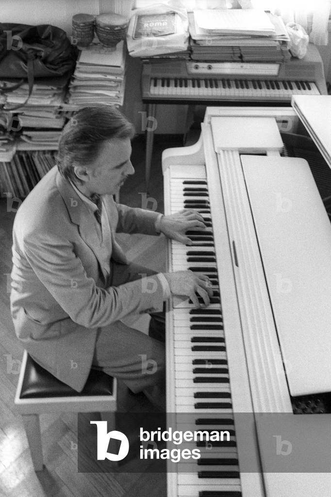 Milan, 1982. Italian jazz pianist and composer Giorgio Gaslini/Milano, 1982. Il pianista e composer jazz Giorgio Gaslini -