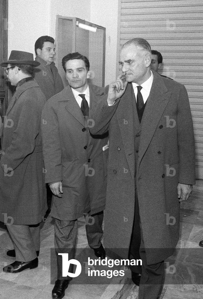Rome, about 1960 Italian writers Pier Paolo Pasolini and Alberto Moravia/Roma, 1960 circa Gli scrittori Pier Paolo Pasolini e Alberto Moravia - Marcello Mencarini Historical Archives