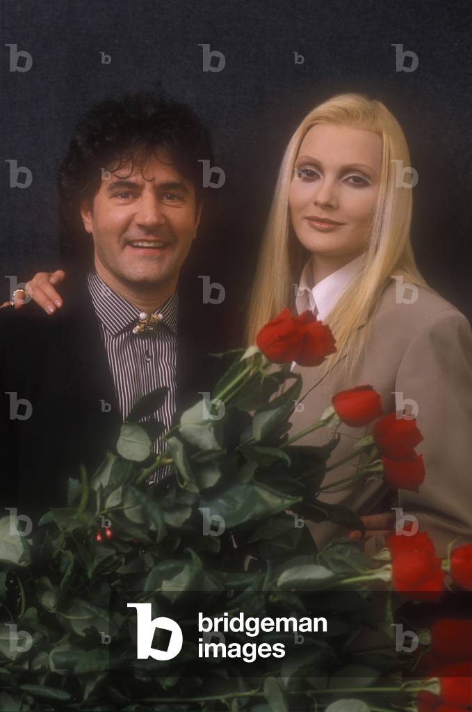 Sanremo Music Festival 1989. Italian pop singers Fausto Leali and Anna Oxa (photo)