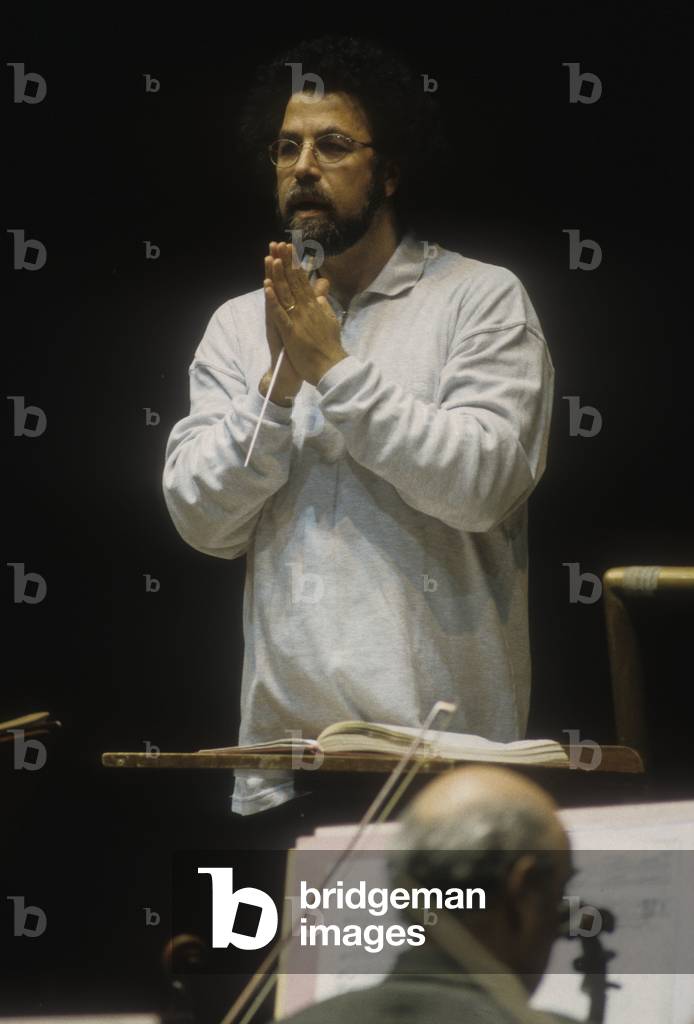 Music conductor Giuseppe Sinopoli, about 1990/Il direttore d'orchestra Giuseppe Sinopoli, 1990 circa -