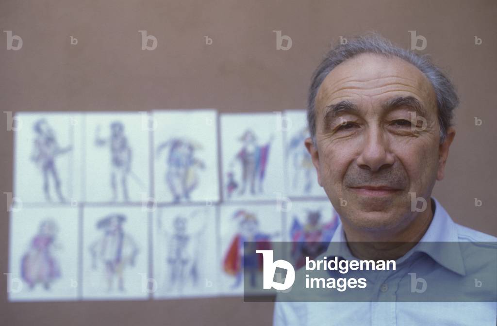 Italian set designer Emanuele Luzzati (about 1980) (photo)