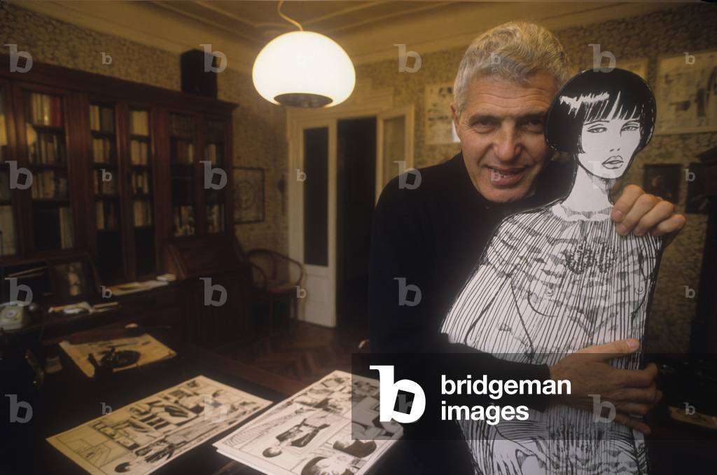 Guido Crepax in his house (1993)