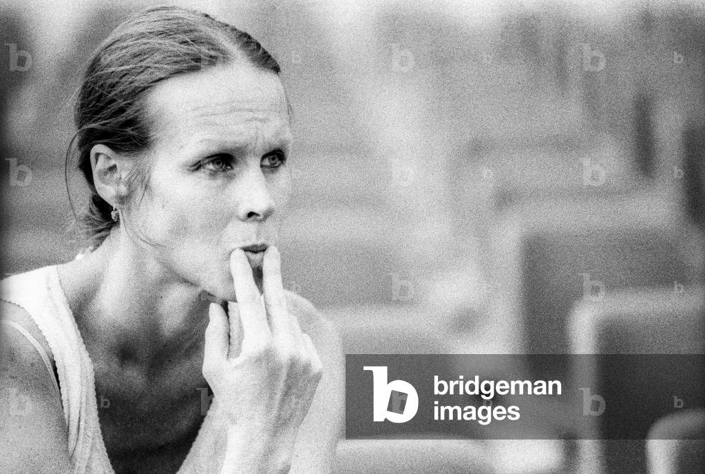 Rome, about 1980. American contemporary dance choreographer, performer, and poet Carolyn Carlson during a rehearsal/Roma, 1980 circa. La coreografa, danzatrice e poetessa Carolyn Carlson durante una prova-