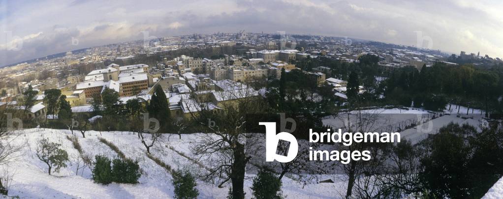 January 6, 1985. Snow in Rome