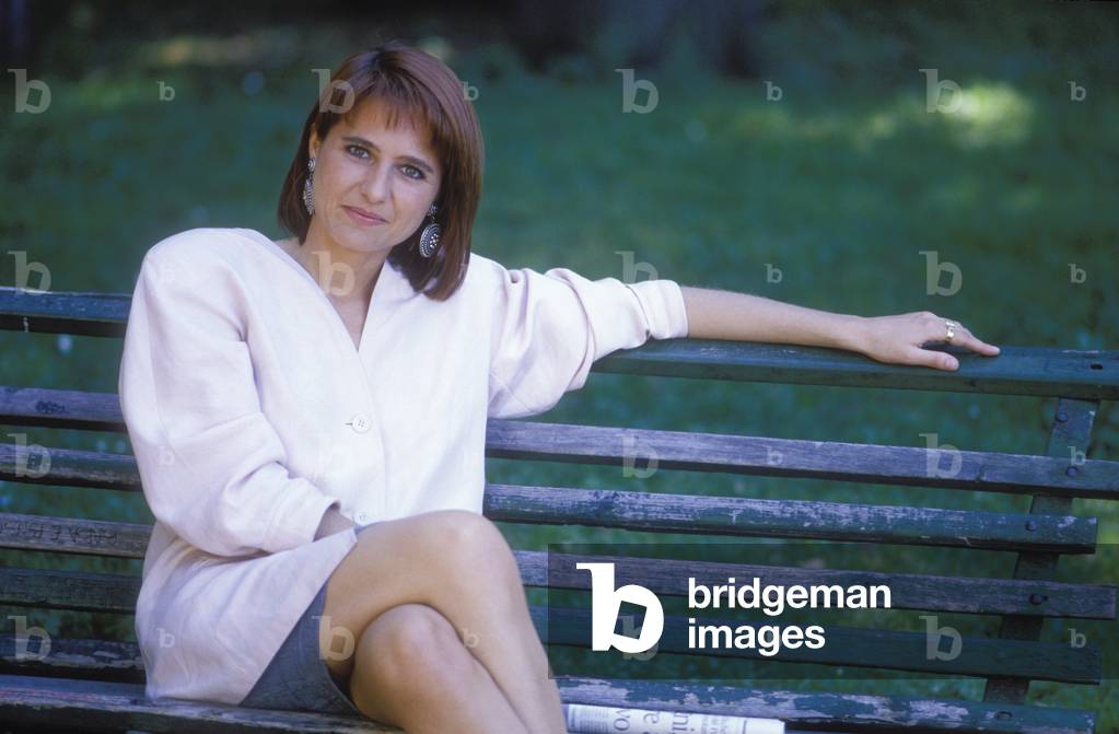 Italian TV journalist Lilli Gruber, 1988 (photo)