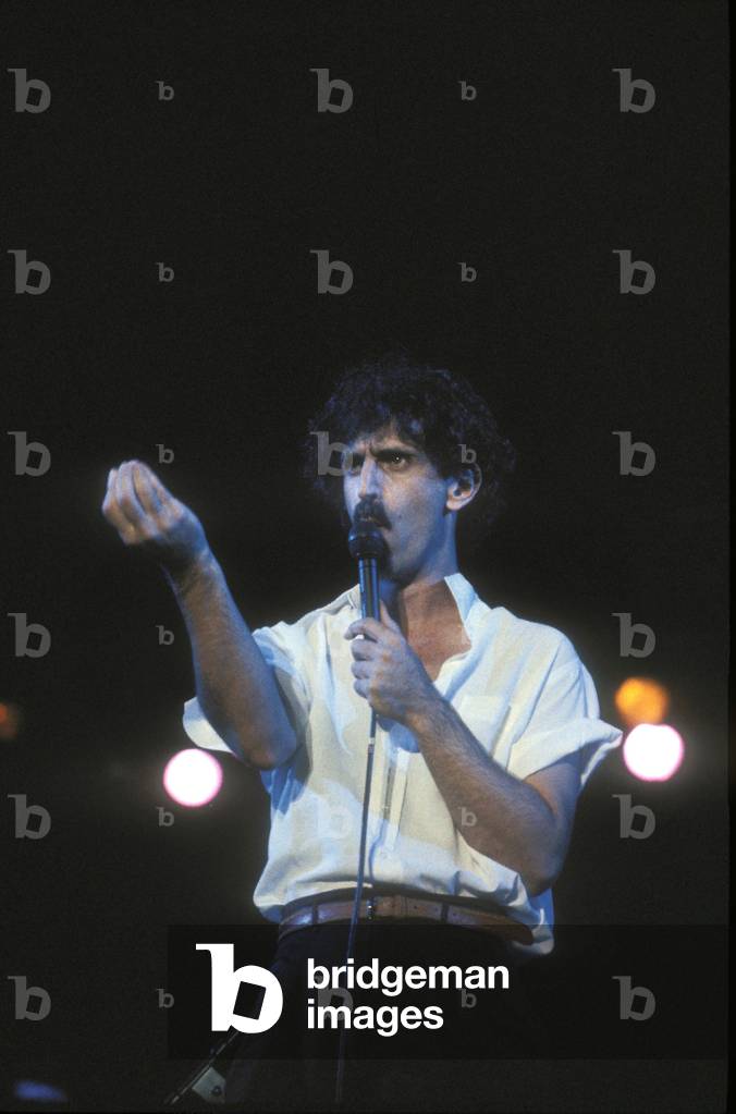 Portrait of rock musician Frank Zappa in 1982.