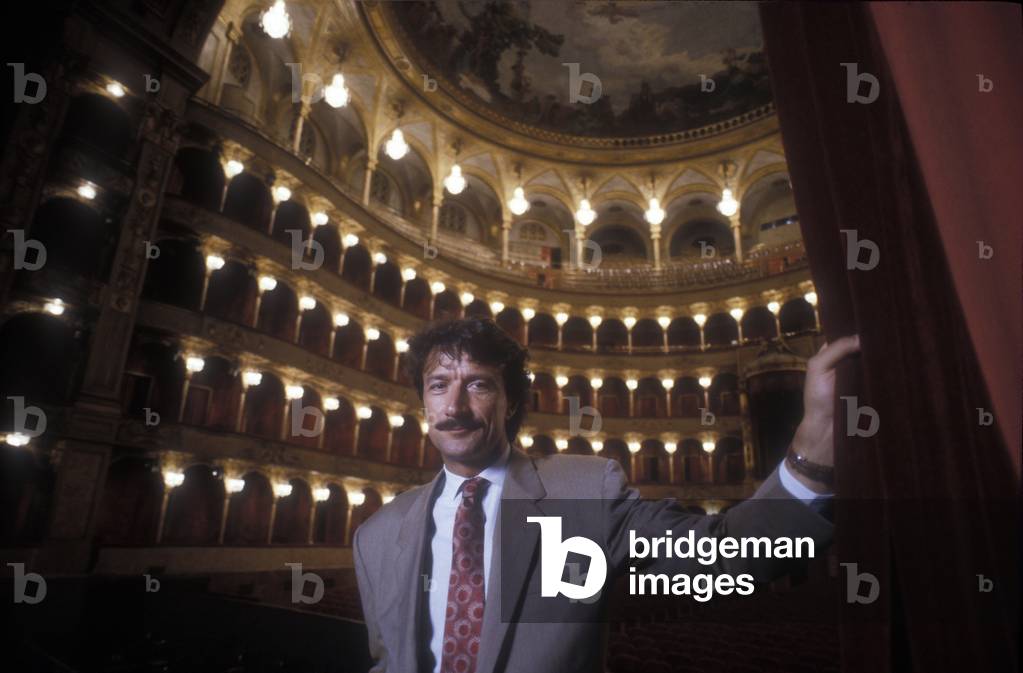Rome, 1989. Theater manager Ferdinando Pinto in Rome Opera House directed by himself (photo)