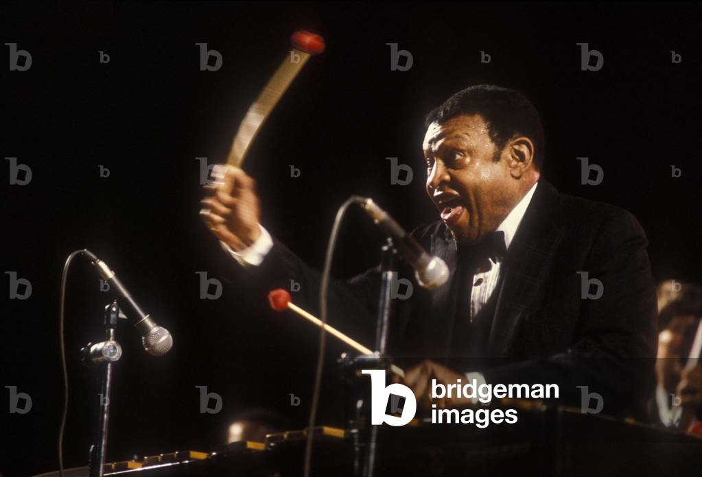 Jazz percussionist and vibraphonist LIONEL HAMPTON, “” Umbria Jazz””, Perugia, 1981/LIONEL HAMPTON, percussionista e vibrafonista, “” Umbria Jazz””, Perugia, 1981