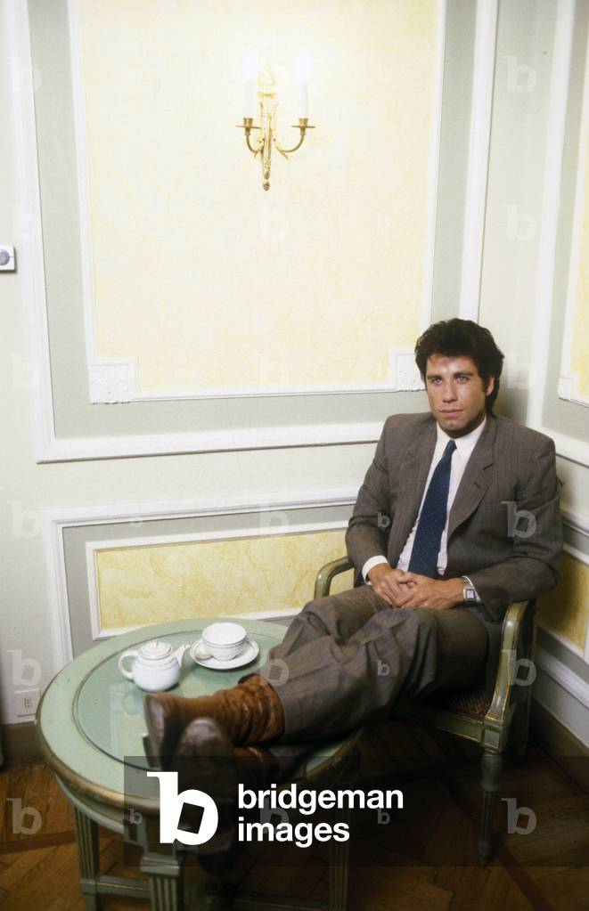 Portrait of American comedian John Travolta in 1983.