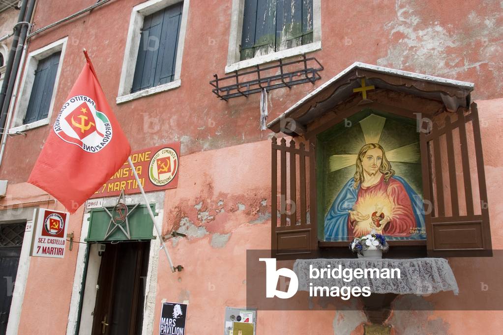 Venice (2006). tabernacle next to a seat of the Italian Communist Party